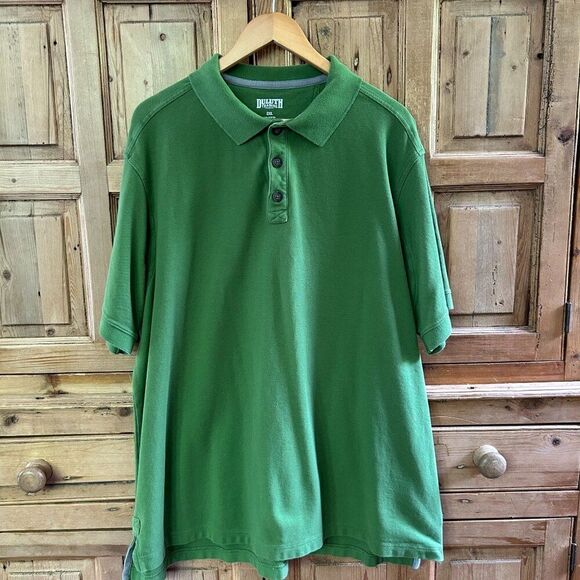 Men's Duluth Trading Company 2XL Green Polo Shirt Short Sleeve Collared Casual - Picture 1 of 5